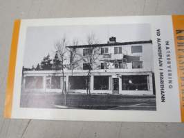 Kompass-Baren vid Ålandsplan i Mariehamn -broschyr / esite, baari / kahvila Maarianhaminassa