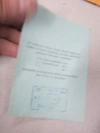 Rengasmatkakuponki 3 Luokka Vuoksenniska - Savonlinna tai Svaonlinna - Vuoksenniska, VR Tampere 4.8.1938 -matkalippu