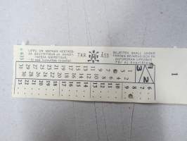 TKR Turun kaupungin raitiotiet / ÅSS -matkalippu 1930-luvulta