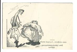 Olen panssarintorjuntamies    postikortti sotilaspostikortti  sotilaskortti kenttäpostikortti  Kenttäpostia kulkenut 1941