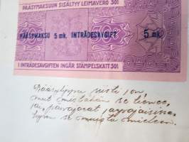 Koulutytön / nuoren neidin leikevihko / &quot;päiväkirja&quot;, johon liimattu pääsylippuja ym, paljon Talvisodan ajan asiaa, tekijä mahdollisesti kotoisin Mellilästä?