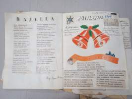 Koulutytön / nuoren neidin leikevihko / &quot;päiväkirja&quot;, johon liimattu pääsylippuja ym, paljon Talvisodan ajan asiaa, tekijä mahdollisesti kotoisin Mellilästä?