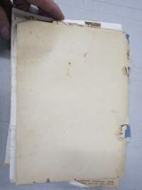 Koulutytön / nuoren neidin leikevihko / &quot;päiväkirja&quot;, johon liimattu pääsylippuja ym, paljon Talvisodan ajan asiaa, tekijä mahdollisesti kotoisin Mellilästä?