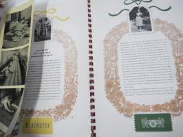 Centrotex - Tsekkoslovakialaisen tekstiiliteollisuuden kangaskuosien esittelykirja v. 1956