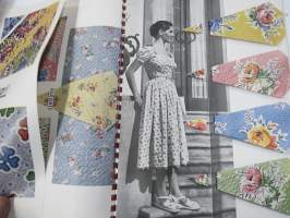 Centrotex - Tsekkoslovakialaisen tekstiiliteollisuuden kangaskuosien esittelykirja v. 1956