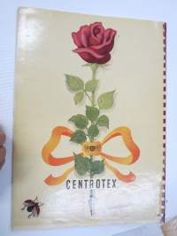 Centrotex - Tsekkoslovakialaisen tekstiiliteollisuuden kangaskuosien esittelykirja v. 1956