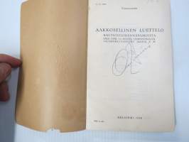 Aakkosellinen luettelo Rautatieliikennepaikoista 1942 sekä nimi- ja muista lyhennyksistä, valtionrautateiden jaosta y.m. -erinomainen apu esim. vanhojen...
