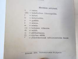 Aakkosellinen luettelo Rautatieliikennepaikoista 1942 sekä nimi- ja muista lyhennyksistä, valtionrautateiden jaosta y.m. -erinomainen apu esim. vanhojen...