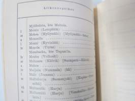 Aakkosellinen luettelo Rautatieliikennepaikoista 1942 sekä nimi- ja muista lyhennyksistä, valtionrautateiden jaosta y.m. -erinomainen apu esim. vanhojen...