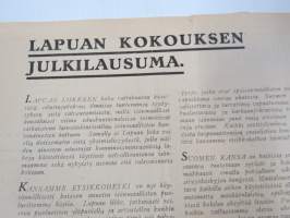 Aktivisti 1930 nr 14 - Lapuanliikkeen äänenkannattaja, Lapuan kokouksen julkilausuma, 11. vuotta kaltereita maksoi 2 kommunistin ulosheittäminen, Uhkaus Kosolalle ym
