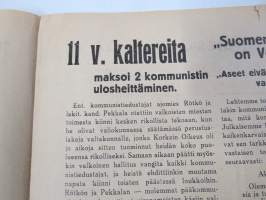 Aktivisti 1930 nr 14 - Lapuanliikkeen äänenkannattaja, Lapuan kokouksen julkilausuma, 11. vuotta kaltereita maksoi 2 kommunistin ulosheittäminen, Uhkaus Kosolalle ym
