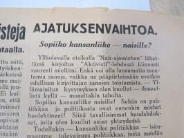 Aktivisti 1930 nr 14 - Lapuanliikkeen äänenkannattaja, Lapuan kokouksen julkilausuma, 11. vuotta kaltereita maksoi 2 kommunistin ulosheittäminen, Uhkaus Kosolalle ym