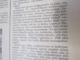 Aktivisti 1930 nr 14 - Lapuanliikkeen äänenkannattaja, Lapuan kokouksen julkilausuma, 11. vuotta kaltereita maksoi 2 kommunistin ulosheittäminen, Uhkaus Kosolalle ym