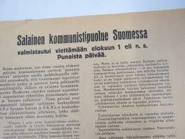 Aktivisti 1930 nr 6 - Lapuanliikkeen äänenkannattaja, Salainen kommunistipuolue Suomessa, Ukko-Pekka, Elagu Lapua, Aktivistivainoaminen on alkanut, Työmaaterrori, ym