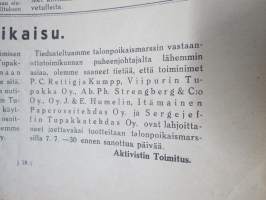Aktivisti 1930 nr 6 - Lapuanliikkeen äänenkannattaja, Salainen kommunistipuolue Suomessa, Ukko-Pekka, Elagu Lapua, Aktivistivainoaminen on alkanut, Työmaaterrori, ym