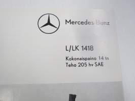 Mercedes-Benz L/LK 1418, kokonaispaino 14 tn, teho 205 hv -kuorma-auto -myyntiesite