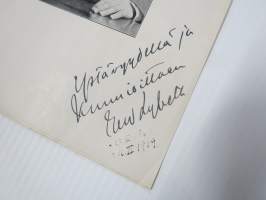 Ystävyydellä ja kunnioittaen - Edvard Lybeck (lääkäri ja luonnonparantaja), painokuva jossa omiste