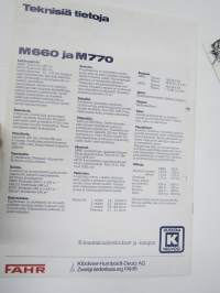 Deutz-Fahr M660, M770 leikkuupuimuri -myyntiesite / sales brochure