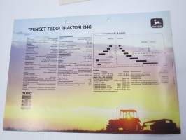 John Deere 2140 traktori -myyntiesite / sales brochure