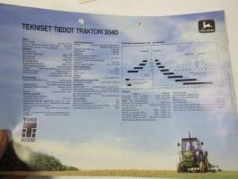 John Deere 2040 traktori -myyntiesite / sales brochure