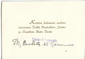 Lavian Säästöpankki   - joulukortti  uudenvuodenkortti mainoskortti