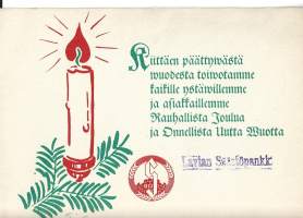 Lavian Säästöpankki   - joulukortti  uudenvuodenkortti mainoskortti