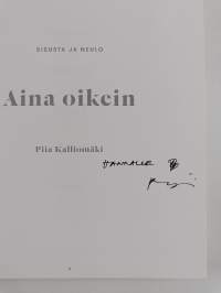 Aina oikein : sisusta ja neulo (signeerattu, tekijän omiste)