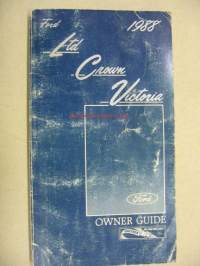 Ford Ltd Crown Victoria 1988 -käyttöohjekirja