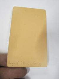 August Strindberg, myyntikuva (ilmeisesti 1884 tai melko pian senjälkeen tehty?), ei kuvaamotietoja -visiittikorttivalokuva / visit card photo / cdv