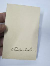 Rauha Turtiainen, Atelier Art Studio, Åbo! -Turku -visiittikorttivalokuva / visit card photo / cdv