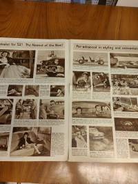 1952 Studebaker V8 myyntiesite - sales brochure