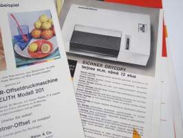 Gestetner 200, 201, 360, 390 monistuskonemallien esitteitä ym.