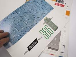 Gestetner 200, 201, 360, 390 monistuskonemallien esitteitä ym.