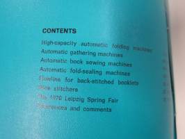 VEB Polygraph Buchbindereimaschinen / Bookbinding machines / Machines de reliure - DDR-valmisteiset kirjansidontakoneet -tuoteluettelo