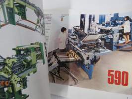 VEB Polygraph Buchbindereimaschinen / Bookbinding machines / Machines de reliure - DDR-valmisteiset kirjansidontakoneet -tuoteluettelo