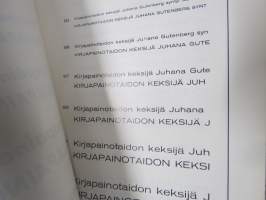 Kirjapaino Grafia - Kirjasinnäyte -tekstit