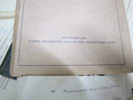 Kirjapainotarvikkeiden, -koneiden yms. esitteitä ja luetteloita isohko erä kerralla, 20 cm nippu