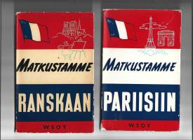 Matkustamme Ranskaan ja Matkustamme Pariisiin 1950-luku WSOY yht 2 kirjaa