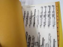 Lukko- ja lukitusalan tuoteluetteloita, tehtaiden ja maahantuojien kirjeitä yms. erä kansioissa, mm. Abloy, Boda, Börkey