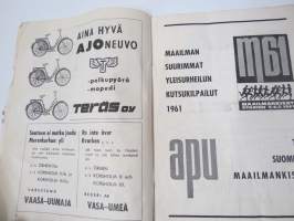 Vaasan nopeuskilpa - Vasa hastighetstävlingar 28.5.1961 -käsiohjelma