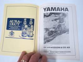 SM Moto-Cross joukkuekilpailu Artukaisissa 25.8.1968 -käsiohjelma