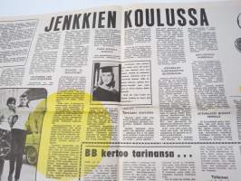 Hymy 1959 nr 1 - ensimmäinen ilmestynyt numero, kansikuva + artikkeli Brigitte Bardot, Kanttikärryjen comeback, Sorretaanko nuorisoa?, Jazz-basilli riehuu KOPIO