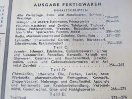Übersee-Post - Deutschen Industriemesse Hannover 1952 -luettelojulkaisu -paljon kuluttajatuotteita mm. leluja, radioita, koriste-esineitä ym. hyvin kuvitettu