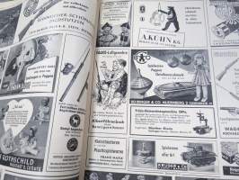 Übersee-Post - Deutschen Industriemesse Hannover 1952 -luettelojulkaisu -paljon kuluttajatuotteita mm. leluja, radioita, koriste-esineitä ym. hyvin kuvitettu