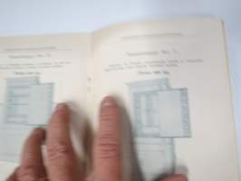 Tampereen kassakaappitehdas - Kaarlo Granath - Hintaluettelo kassakapeista 1909