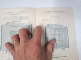 Tampereen kassakaappitehdas - Kaarlo Granath - Hintaluettelo kassakapeista 1909