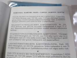 Helsinki - Helsingfors 1987 opaskartta + erillinen hakemisto / guidekarta / tourist map / plan de villa / stadtplan / plan goroda 1:20 000