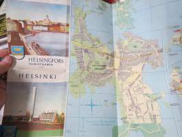 Helsinki matkailijakartta 1960 Turistkarta, Tourist map, Carte touristique, Turistenkarte -map