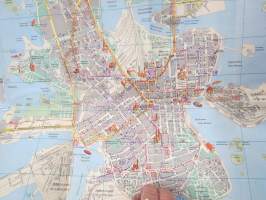 Helsinki matkailijakartta 1960 Turistkarta, Tourist map, Carte touristique, Turistenkarte -map