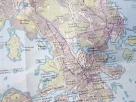 Helsinki matkailijakartta 1960 Turistkarta, Tourist map, Carte touristique, Turistenkarte -map